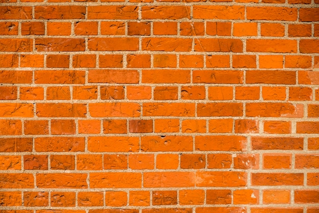 Brick wall with bricks and concrete