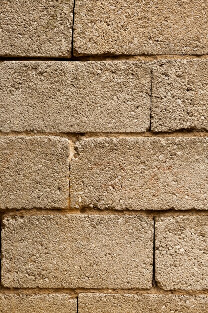 Brick wall with concrete surface