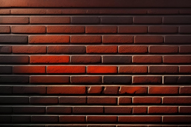 Free photo a brick wall with a red brick background