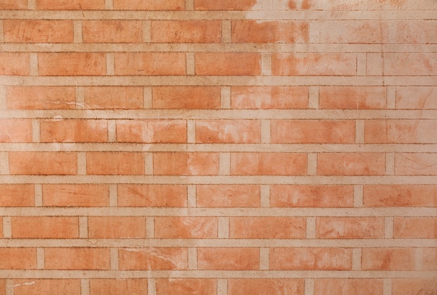Brick wall with white stains