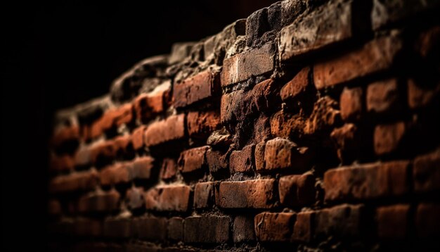 A brick wall with the word brick on it