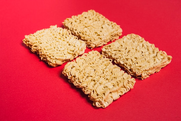 Bricks of instant noodle