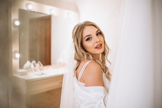 Bride preparing for her wedding