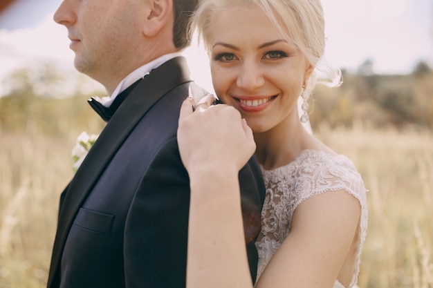 Free photo bride smiling