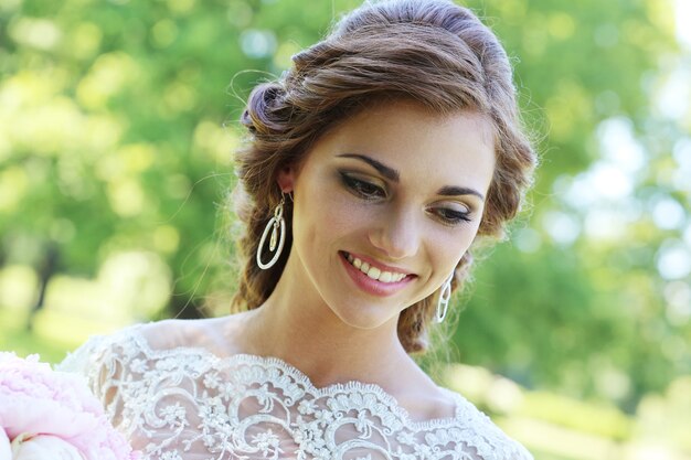 Bride on wedding day