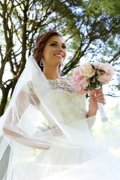 Bride on the wedding day