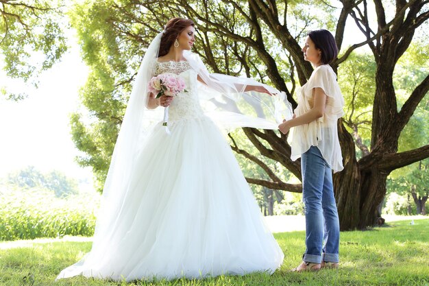 Bride on the wedding day