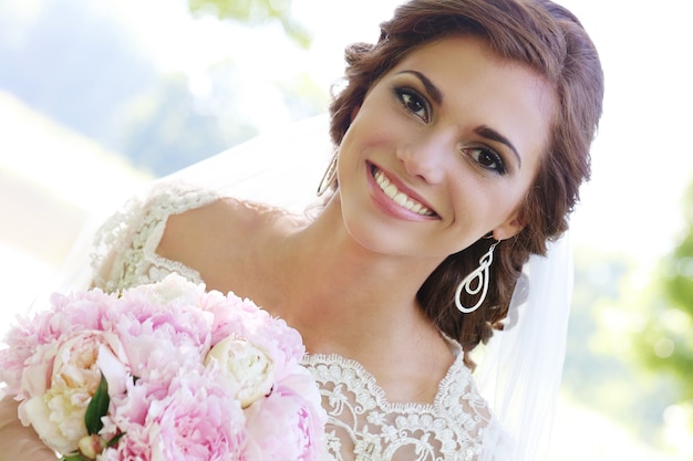 Bride on the wedding day