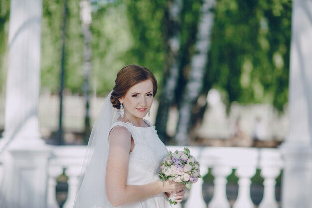 Bride with blur background