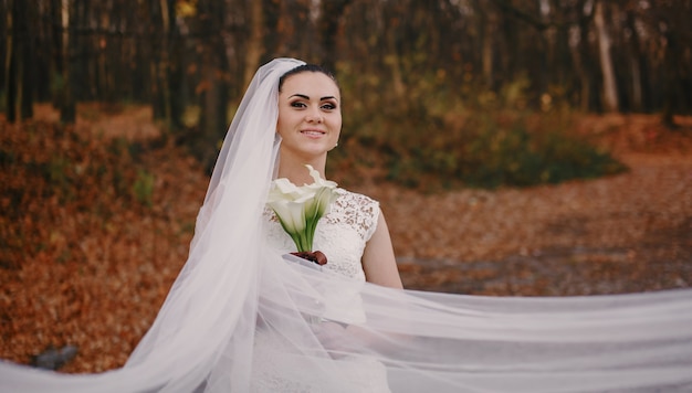 Bride with a veil