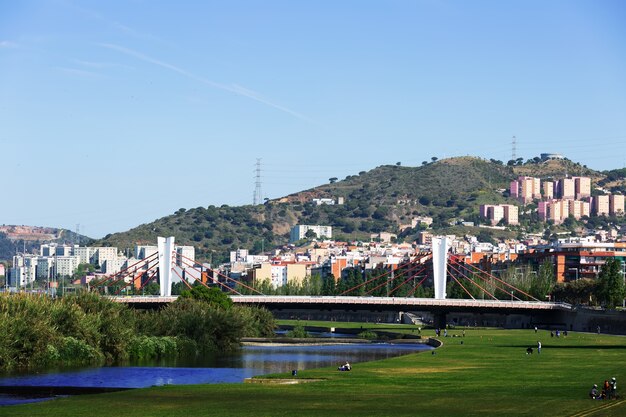 Bridge of Santa Coloma over Besos in Barcelona