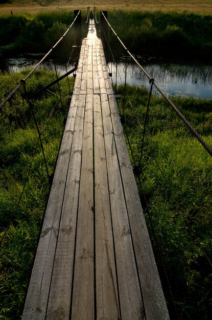 Bridge in the sunset