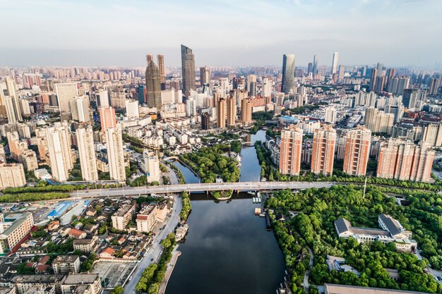 The bridge with city