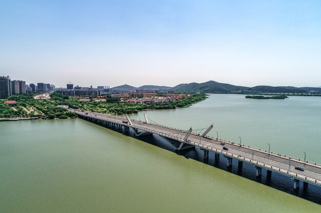 The bridge with city