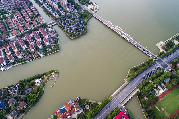 The bridge with city