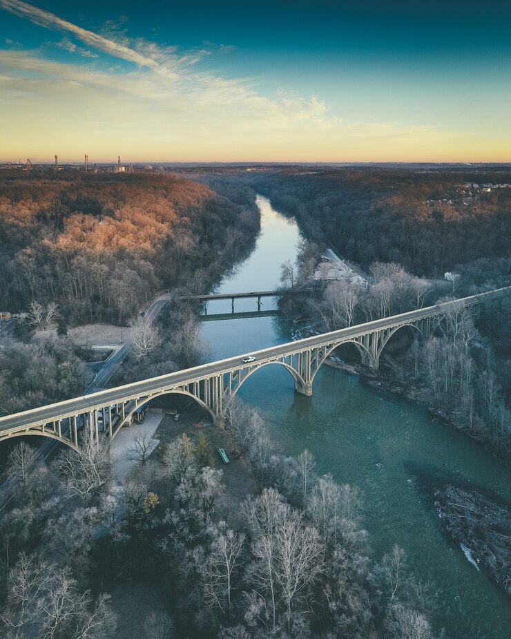 Free Photo bridges on the river