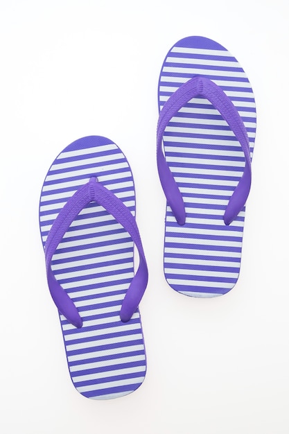 bright background border sandal flops