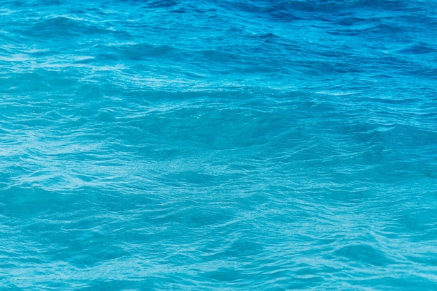 Bright Blue ocean with smooth wave background.