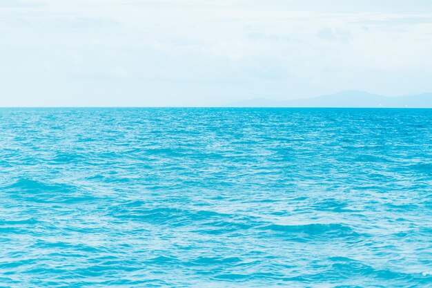 Bright Blue ocean with smooth wave background.