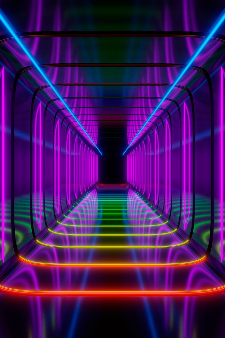 Free Photo bright colorful neon background