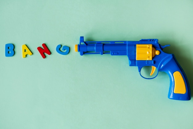 Bright and colorful plastic toy gun