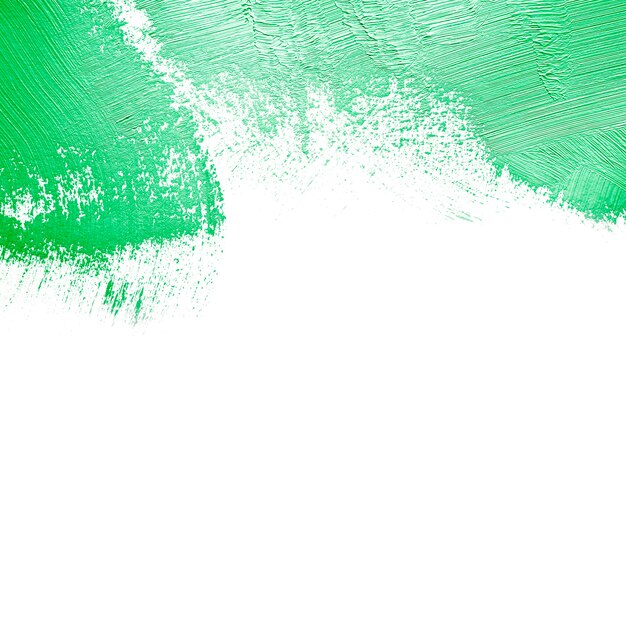 Bright green stroke on white wall