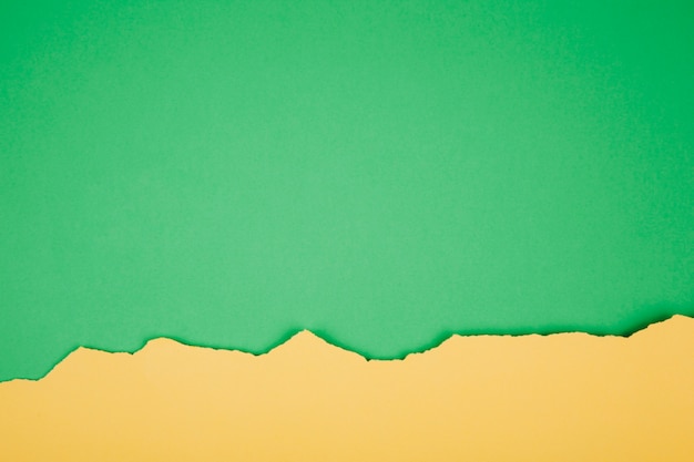 Bright green and yellow torn paper