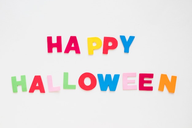 Bright Happy Halloween writing