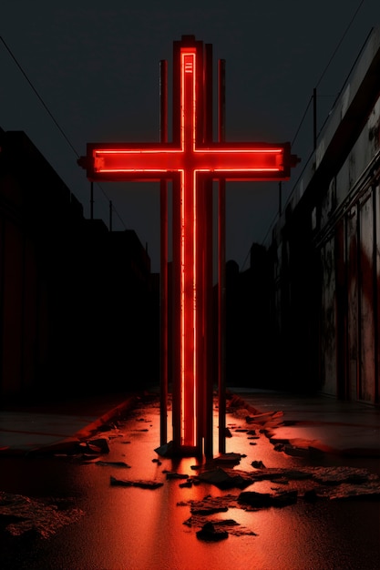 Free photo bright light jesus cross