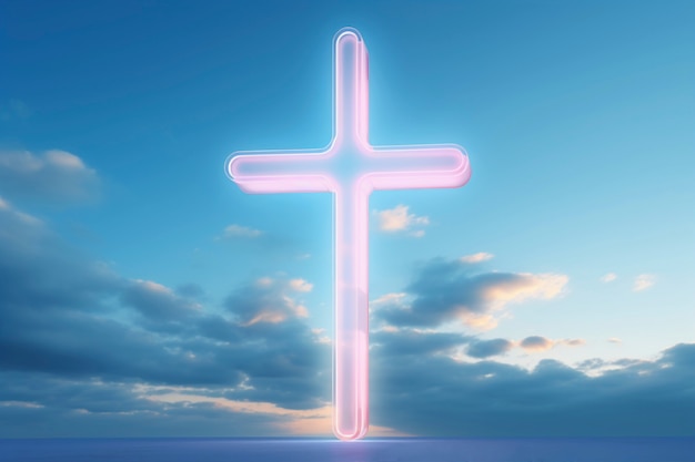 Bright light jesus cross