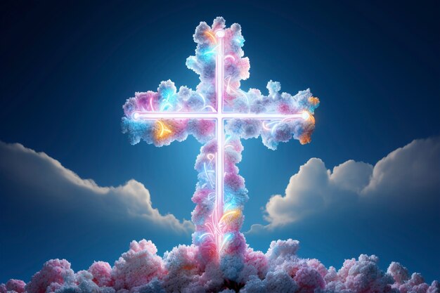 Bright light jesus cross