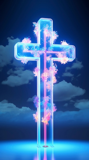 Bright light jesus cross