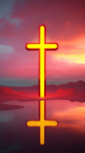 Bright light jesus cross