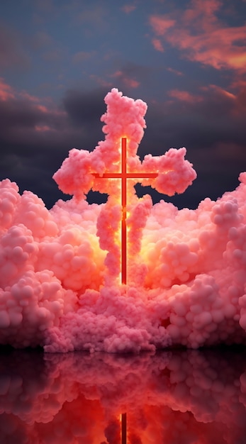 Free photo bright light jesus cross