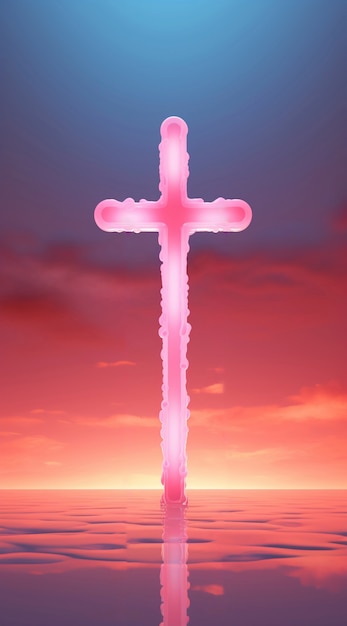 Bright light jesus cross