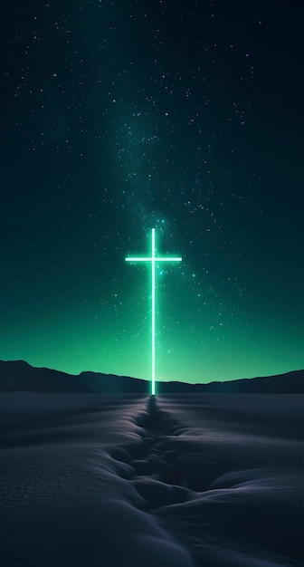 Bright light jesus cross