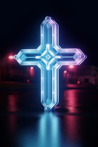 Bright light jesus cross