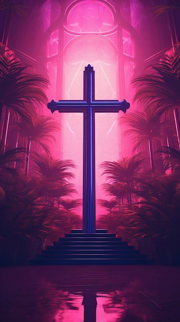 Яркий свет Иисус крест