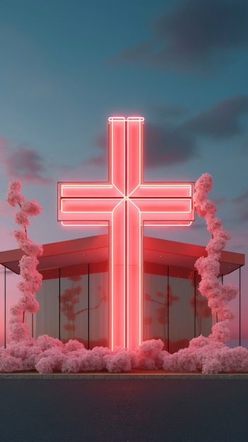 Bright light jesus cross