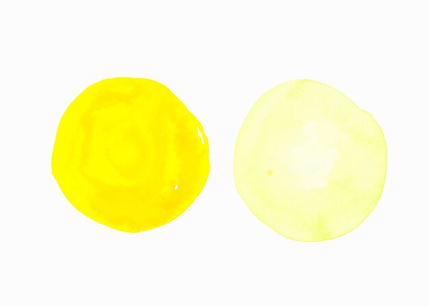 白の背景に分離された明るく明るい黄色の背景