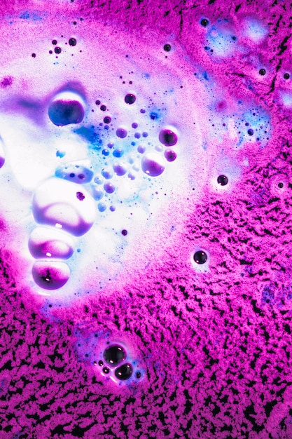 Bright magenta and blue foam