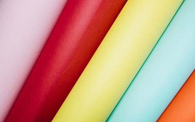 Free photo bright paper rolls