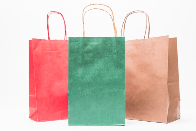 Bright shopping packets with handles