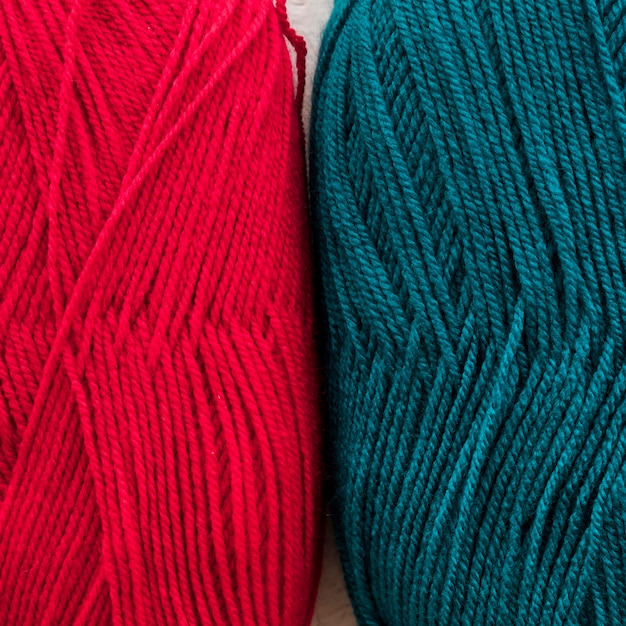 Bright skeins of yarn