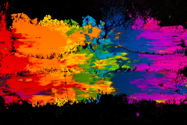 Bright smudged mixed colorful holi color 