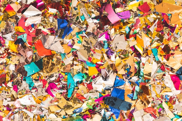 Bright snippets of confetti