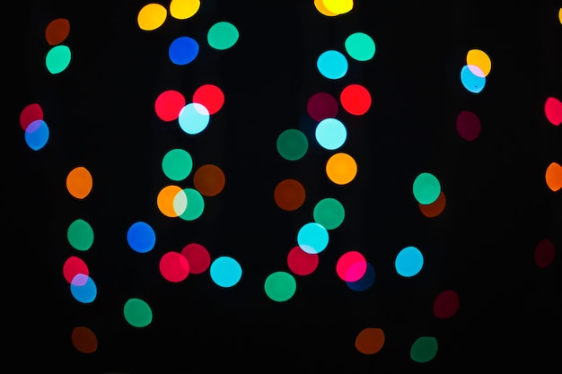 Free photo bright specks of garland lights