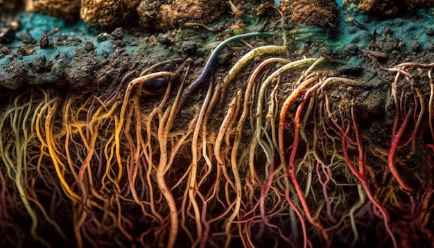 Free photo bright underwater life a mesmerizing coral reef generated by ai