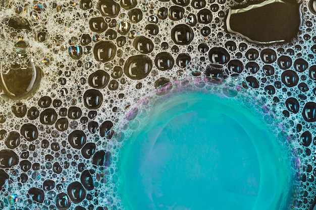 Bright water with big bubbles