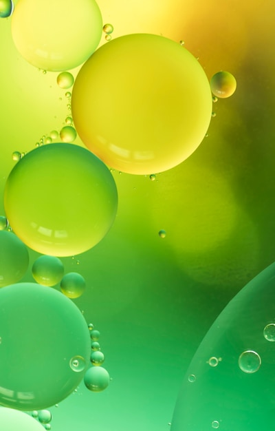 Bright yellow and green bubbly abstract background